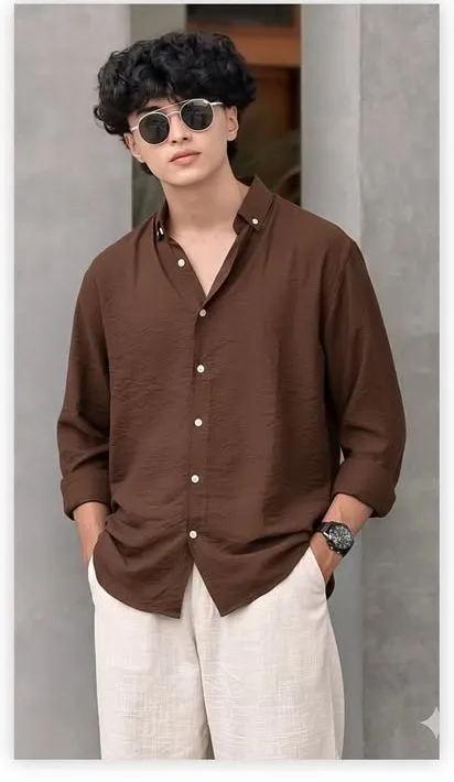 Premium Brown Cotton Shirt